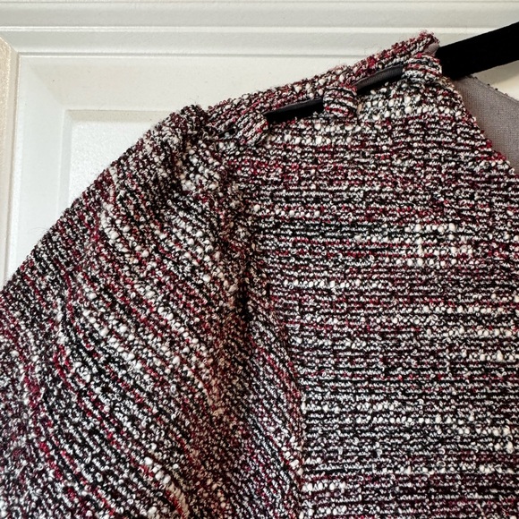 LOFT NWT Boucle/Tweed A-Line Dress with Bell Sleeve and Button Detail - Picture 2 of 9